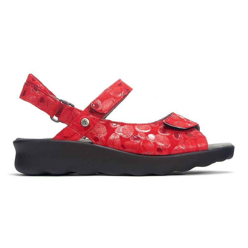 Wolky Pichu Sandal - 12-500 Red Circles Womens Shoes 