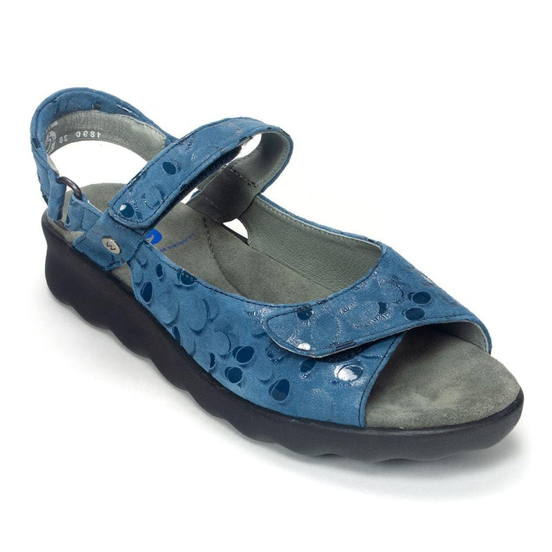 Wolky Pichu Sandal - 12-800 Blue Circles Womens Shoes 12-800 Blue Circles