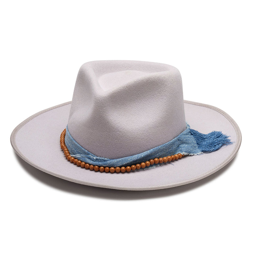 Wyeth Jagger Beaded Fedora Accessories Silver