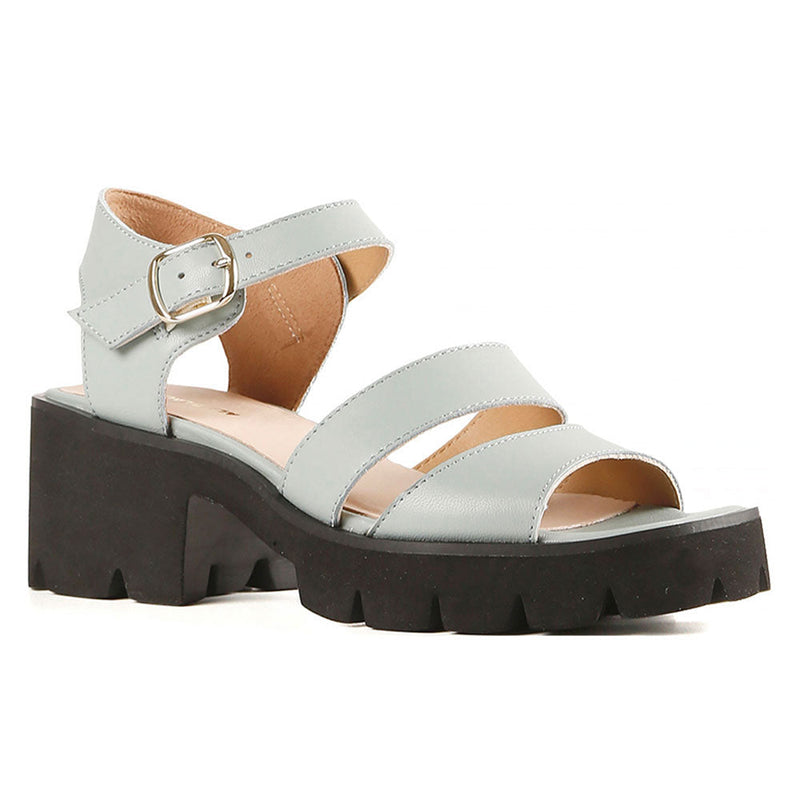 All Black Wide Lugg Sandal Womens Shoes Blue