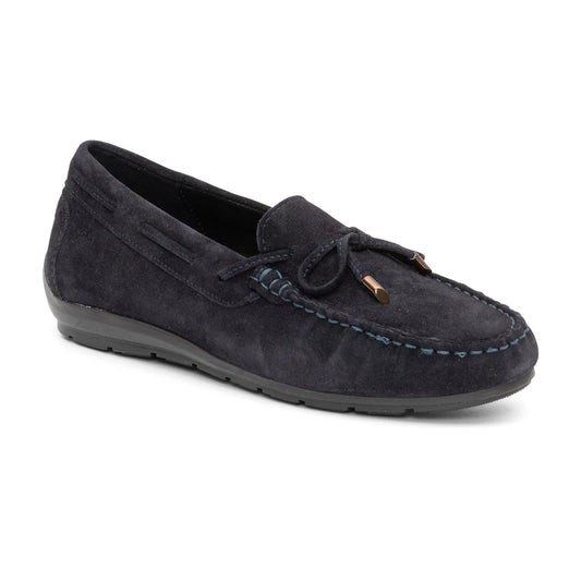 Ara Amarillo Loafer Womens Shoes Blue Suede