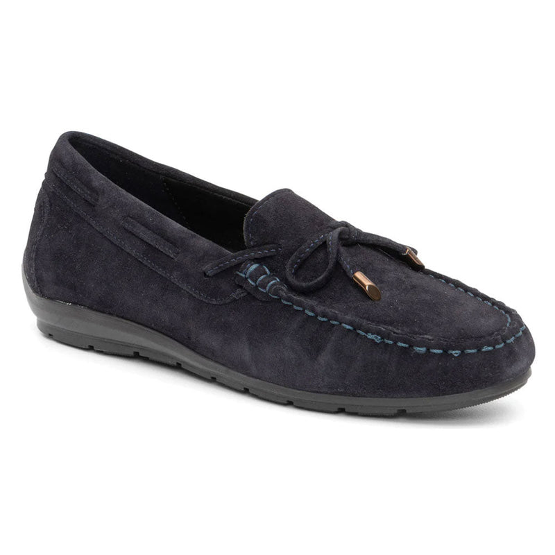 Ara Amarillo Loafer Womens Shoes Blue Suede