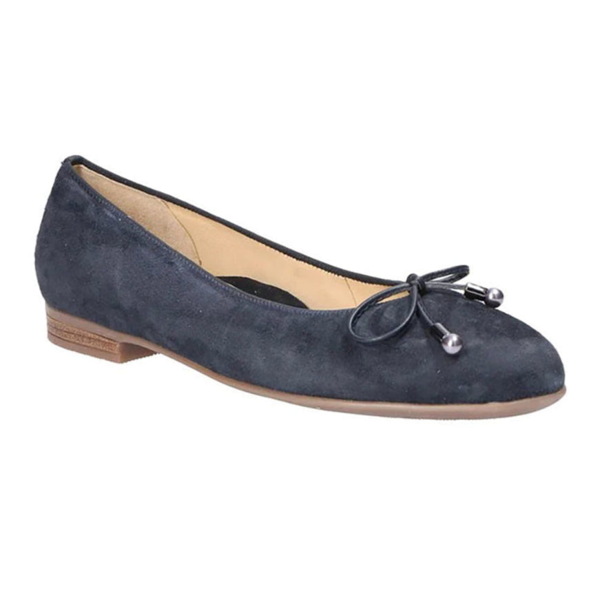 Ara Scout Classic Ballet Flat Womens Shoes Blau Suede