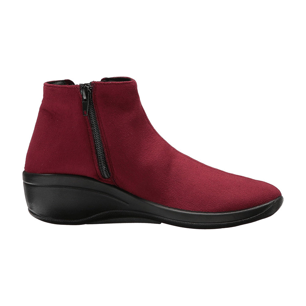 Arcopedico Luana Bootie Womens Shoes Burgundy Suede