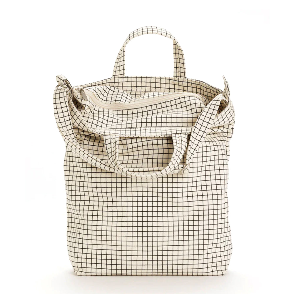 Baggu Zip Duck Bag Handbags Natural Grid