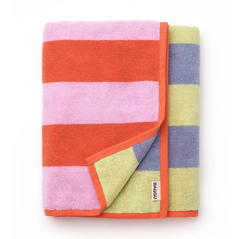 Baggu Bath Towel Accessories Pool Stripe