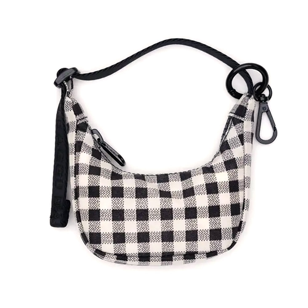 Baggu Crescent Bag Charm Accessories Black & White Gingham