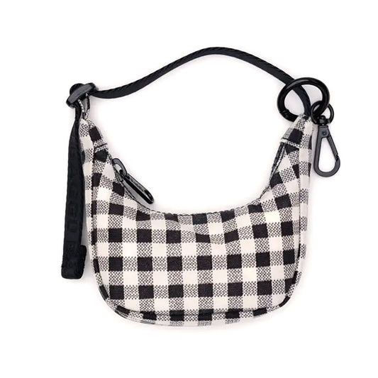Baggu Crescent Bag Charm Accessories Black & White Gingham