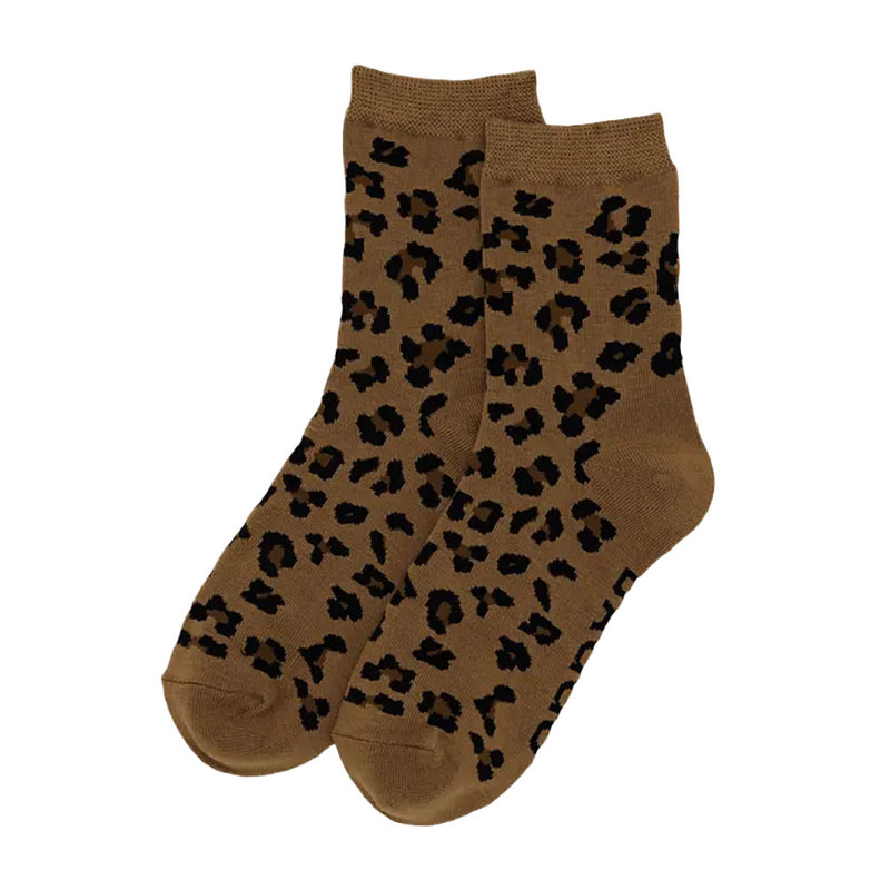 Baggu Crew Sock Womens Hosiery Leopard