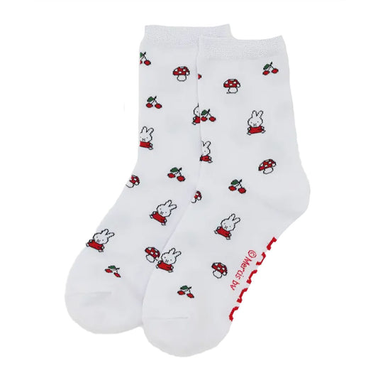 Baggu Crew Sock Womens Hosiery Miffy White