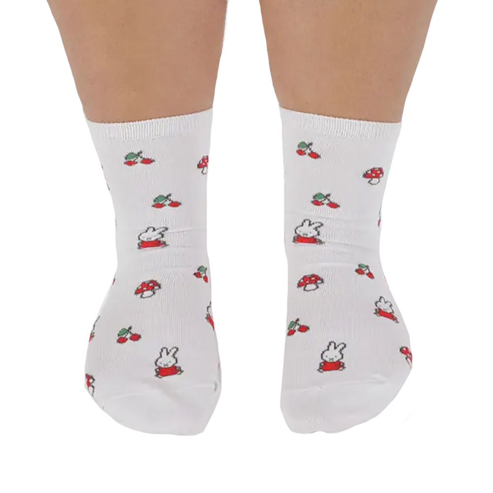 Baggu Crew Sock Womens Hosiery Miffy White