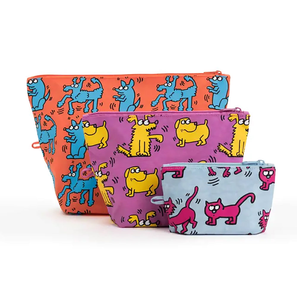 Baggu Go Pouch Set Accessories Keith Haring Pets