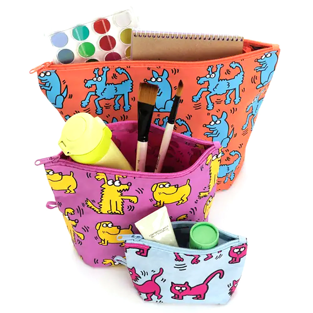 Baggu Go Pouch Set Accessories Keith Haring Pets