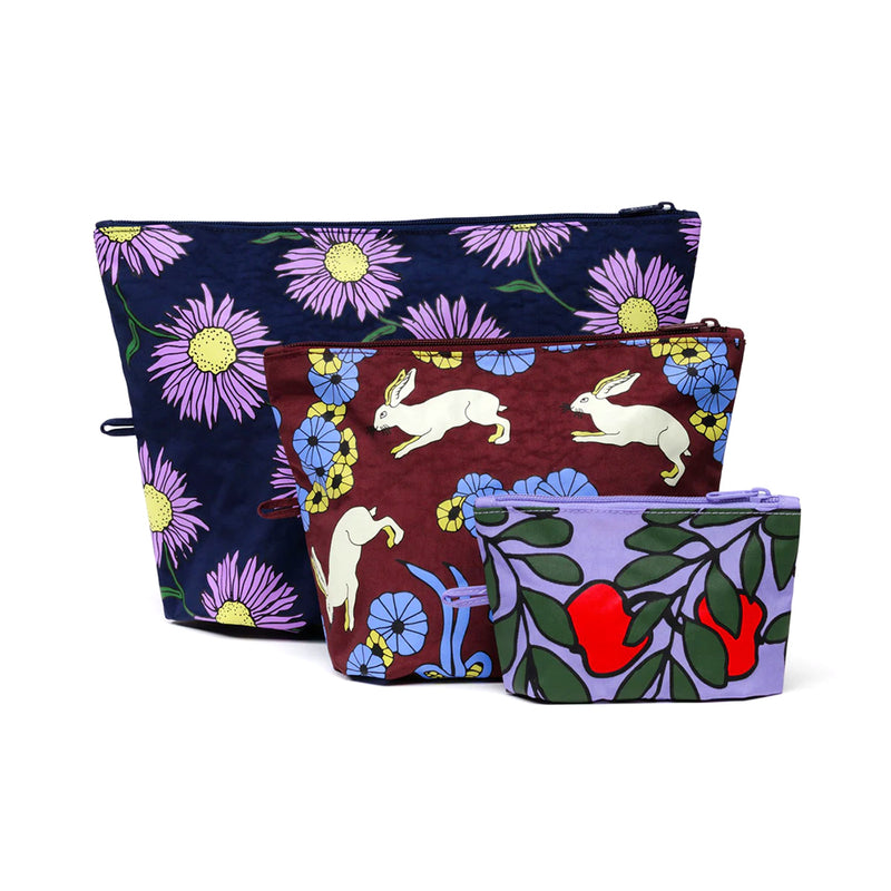 Baggu Go Pouch Set Accessories Night Orchard