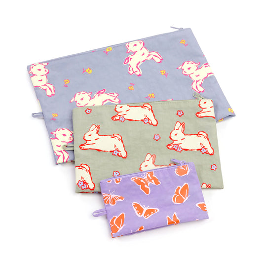 Baggu Go Pouch Set Accessories Spring Animals