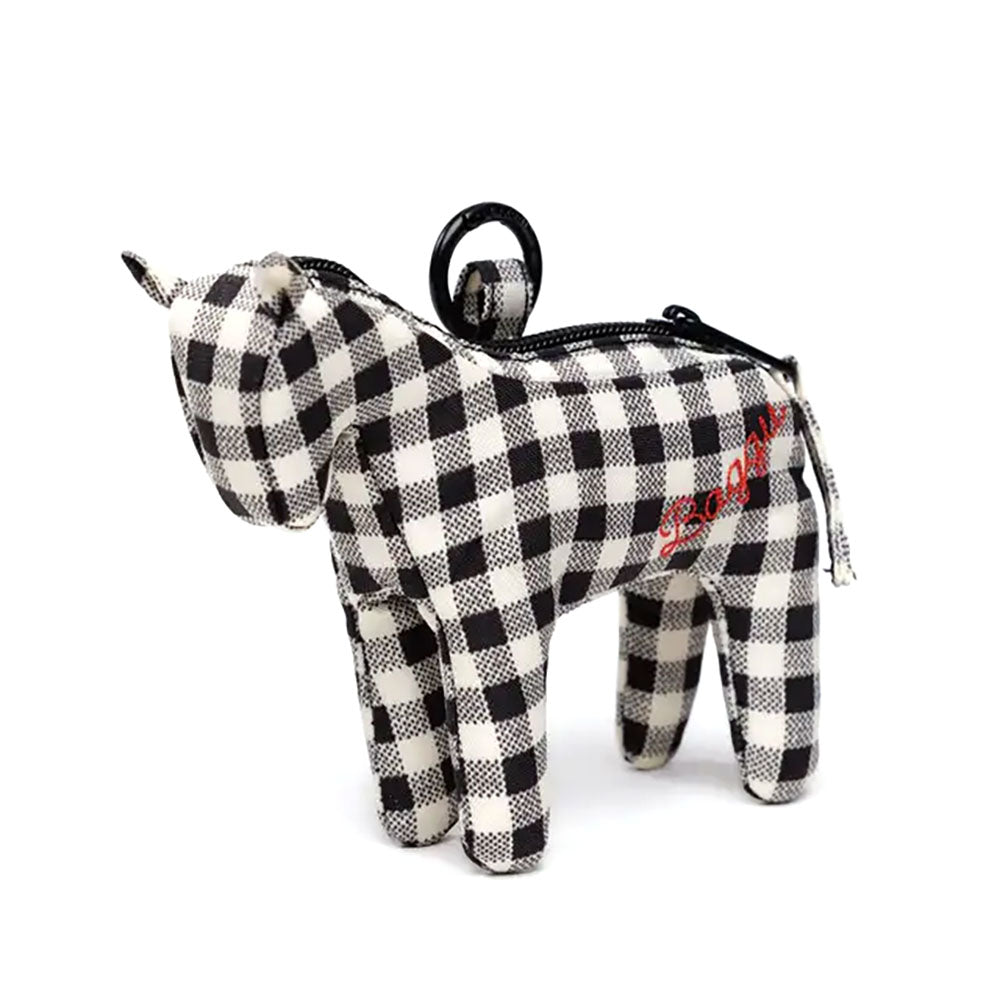 Baggu Horse Charm Accessories Black & White Gingham