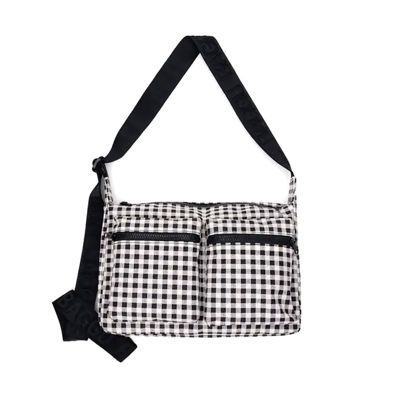 Baggu Medium Cargo Crossbody Handbags Black & White Gingham