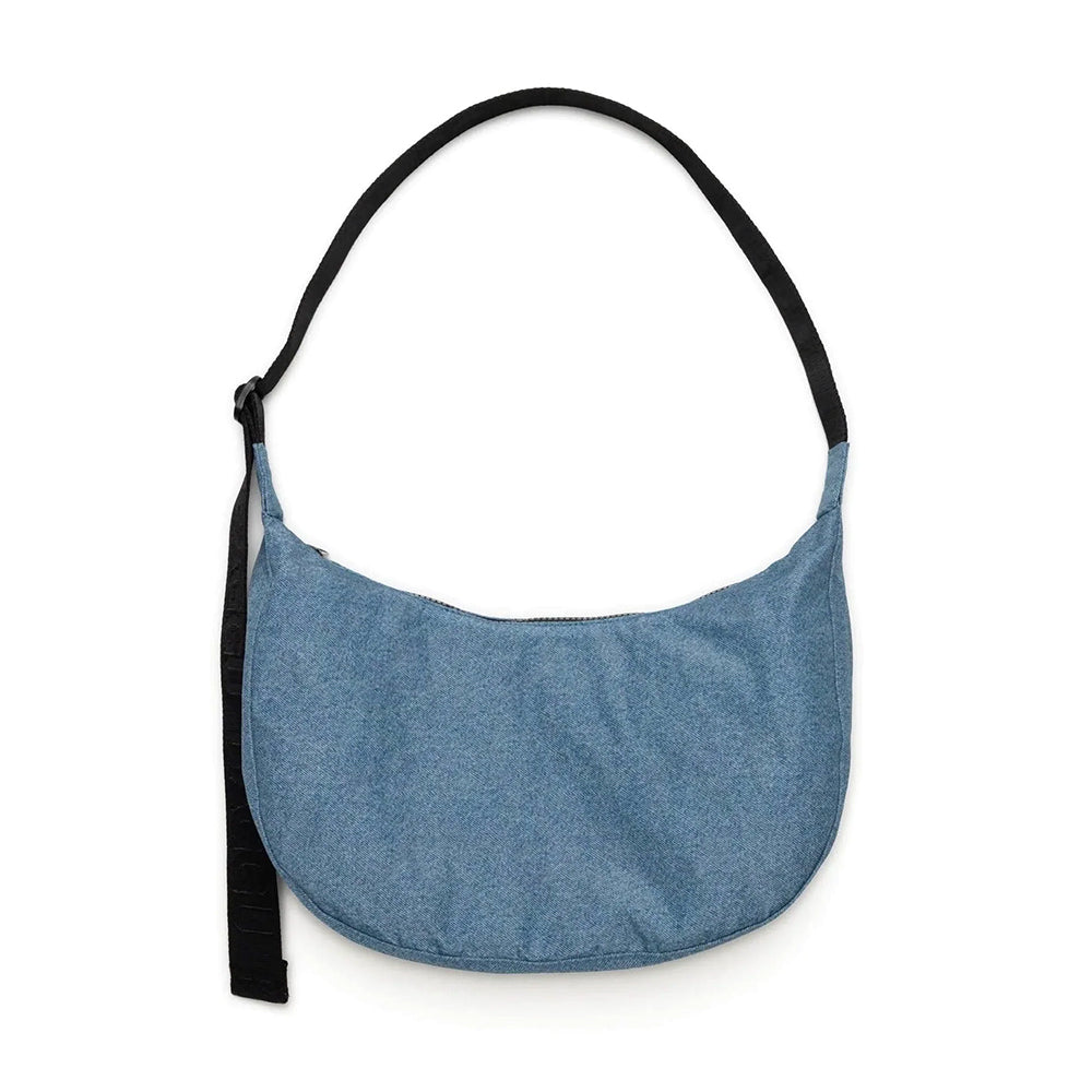 Baggu Medium Nylon Crescent Handbags Digital Denim
