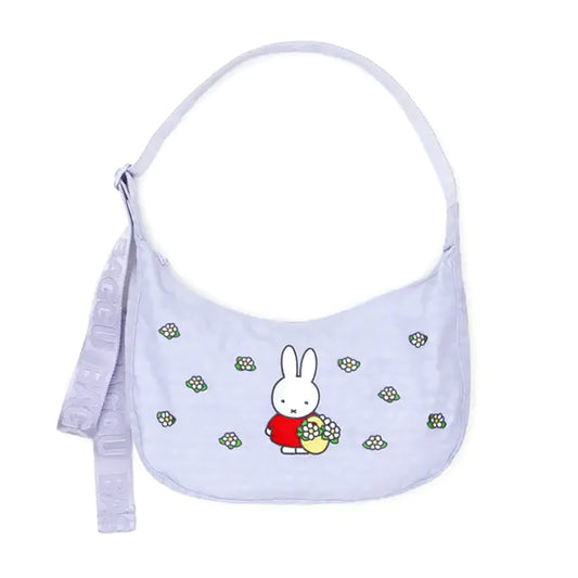 Baggu Medium Nylon Crescent Handbags Embroidered Miffy