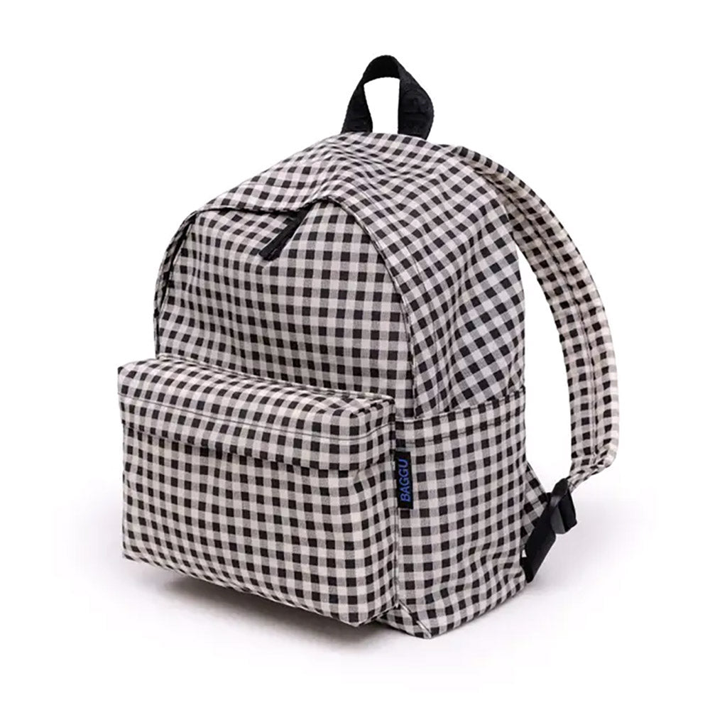 Baggu Medium Nylon Backpack Handbags Black & White Gingham