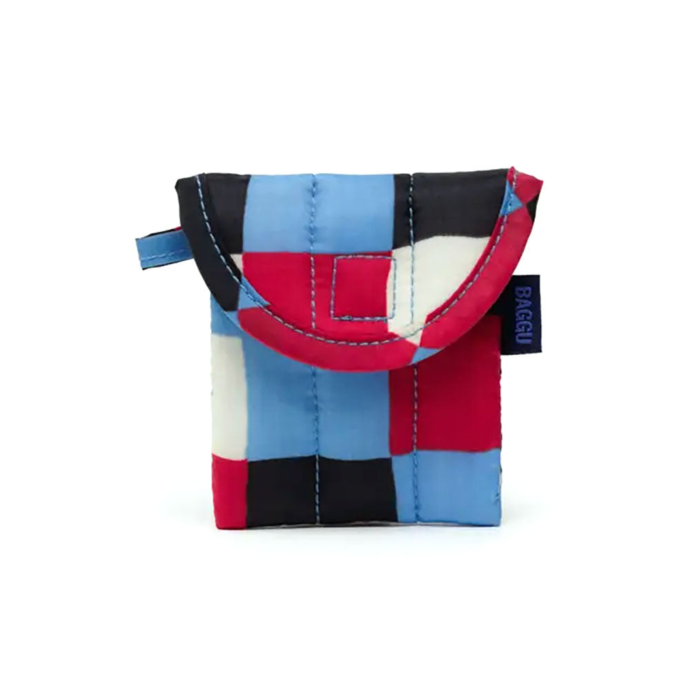 Baggu Puffy Earbuds Case Accessories Painted Check