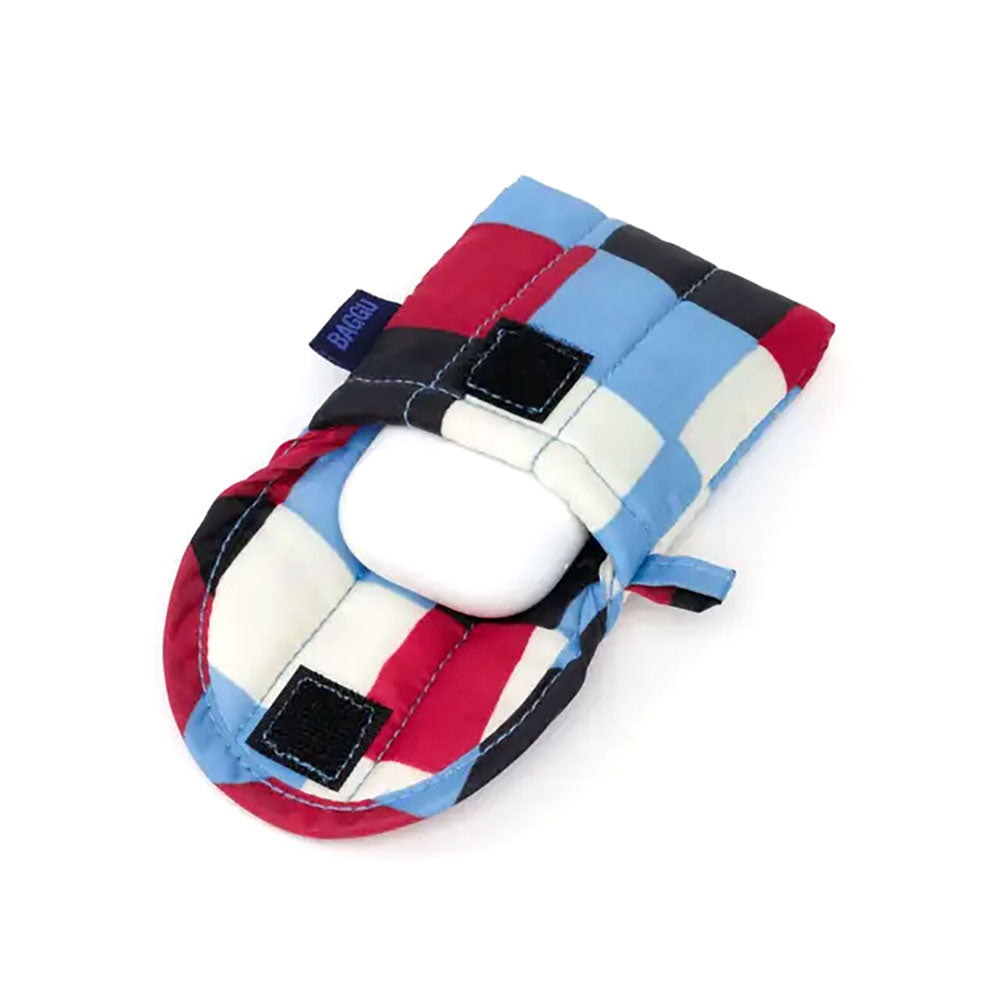 Baggu Puffy Earbuds Case Accessories Painted Check