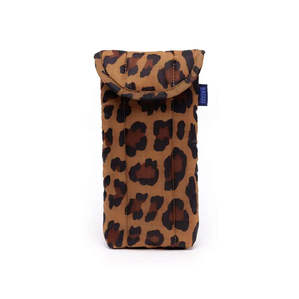 Baggu Puffy Glasses Sleeve Handbags Leopard