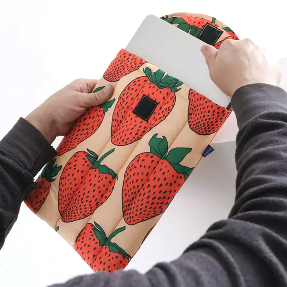 Baggu Puffy Laptop Sleeve Accessories Strawberry