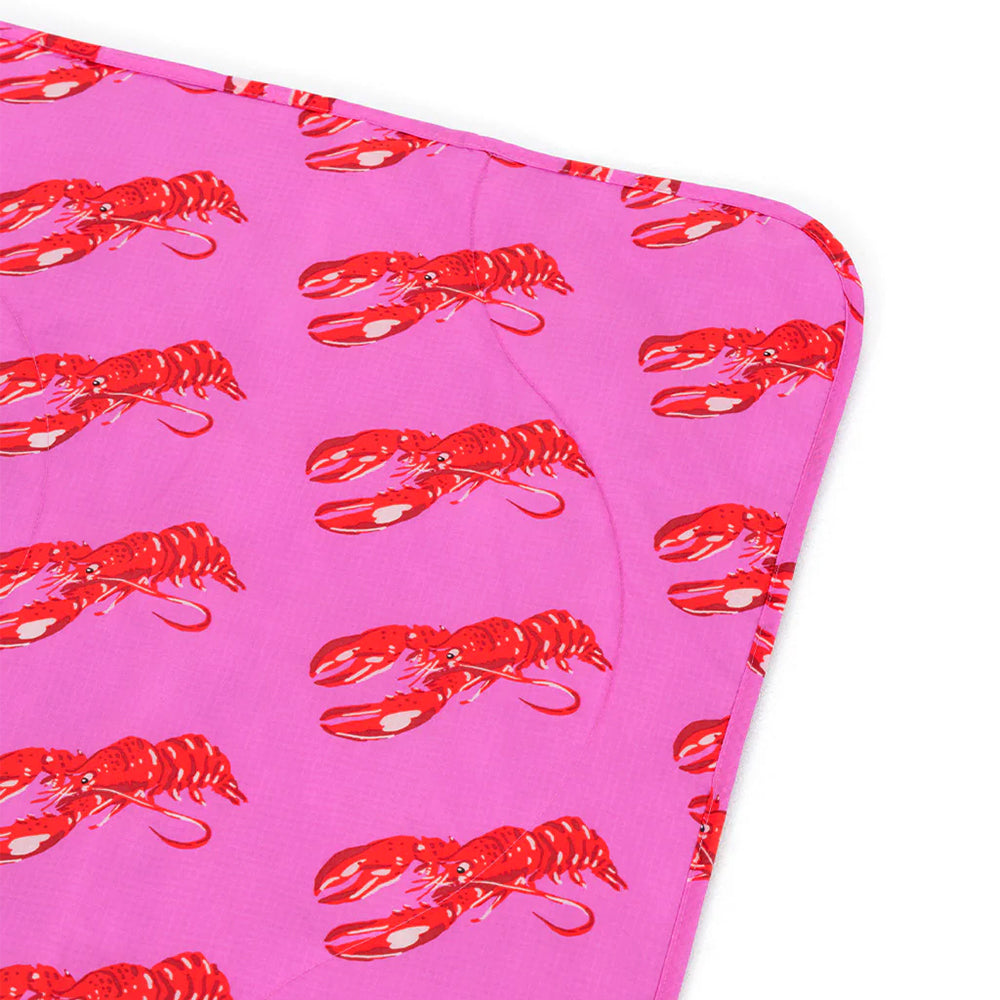Baggu Puffy Picnic Blanket Accessories Pink Lobster