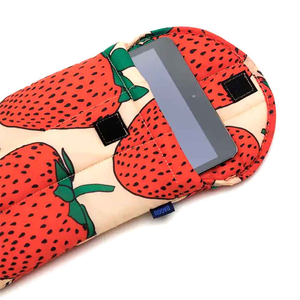 Baggu Puffy Tablet Sleeve 8" Handbags Strawberry