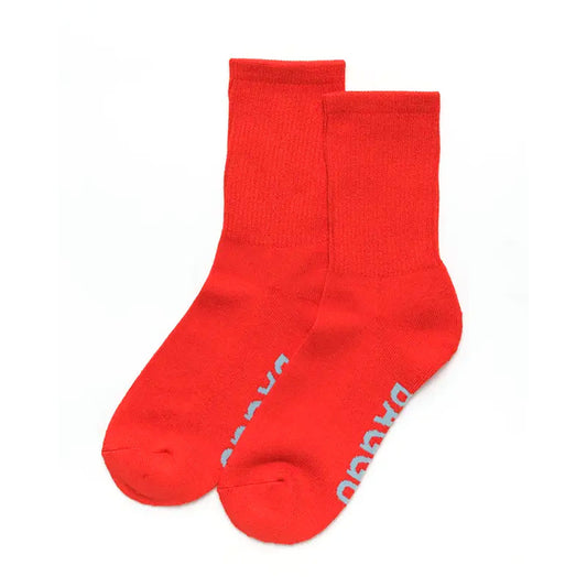 Baggu Ribbed Sock Womens Hosiery Candy Apple Red
