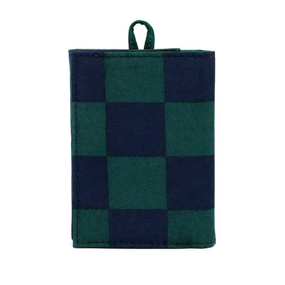 Baggu Snap Wallet Handbags Navy Green Check