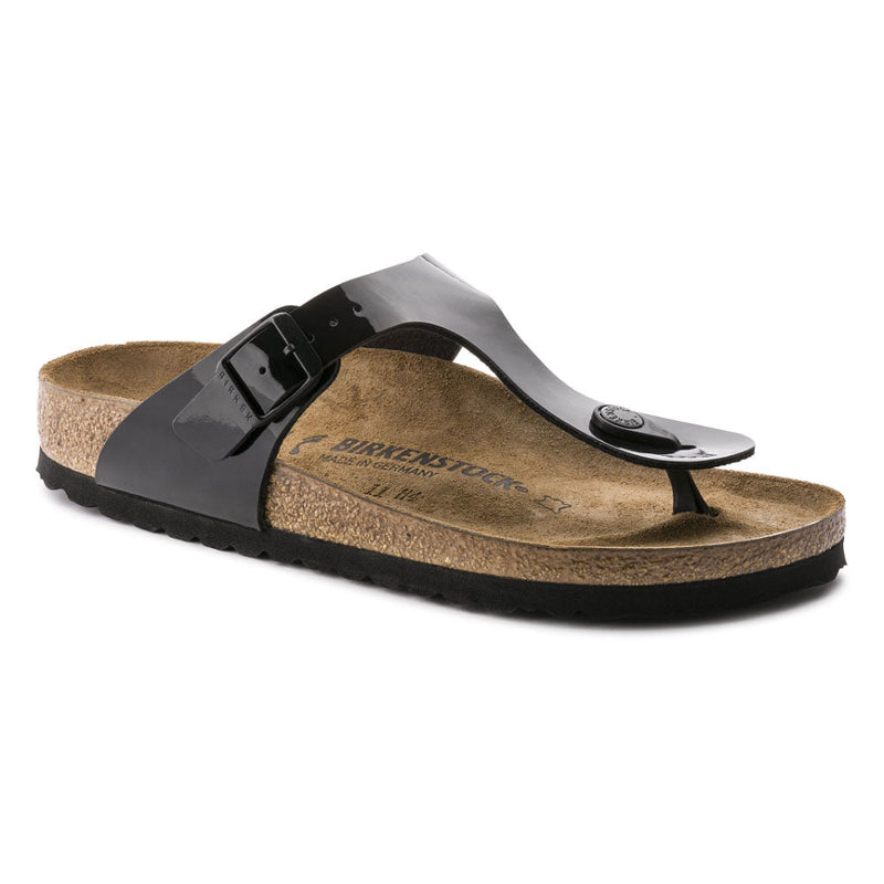 Birkenstock Gizeh Thong Sandal Womens Shoes Black Patent