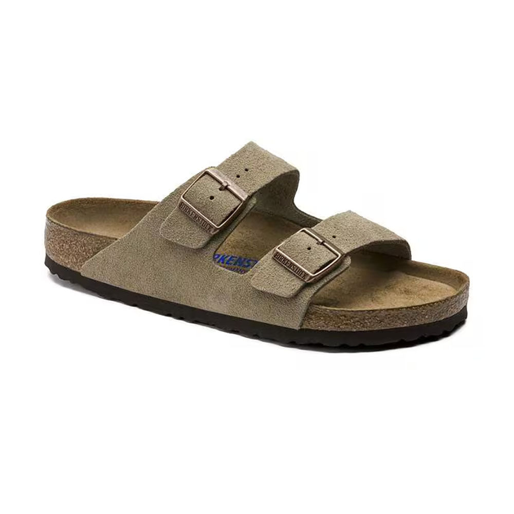 Birkenstock Arizona Soft Footbed Suede Womens Shoes Taupe