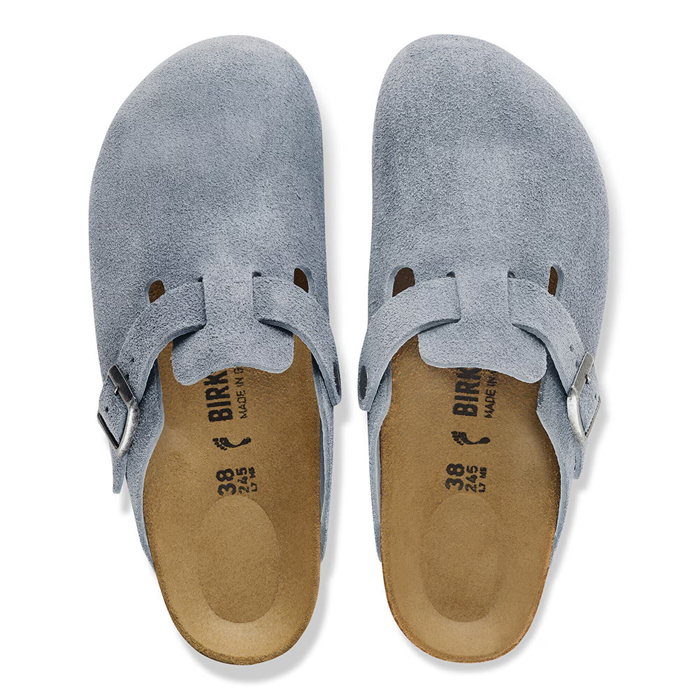Birkenstock Boston Suede Soft Footbed Narrow Womens Shoes