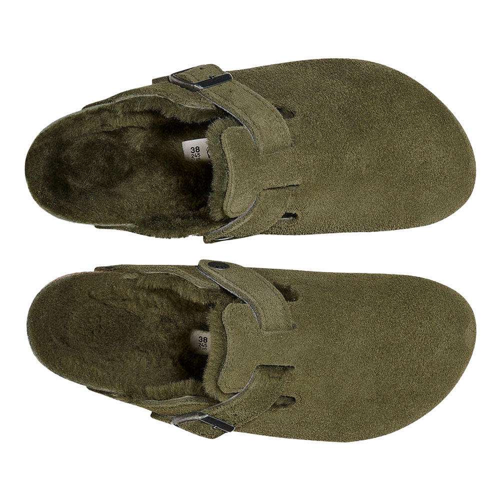 BIRKENSTOCK Boston Suede Shearling Lined Clog | Simons Shoes