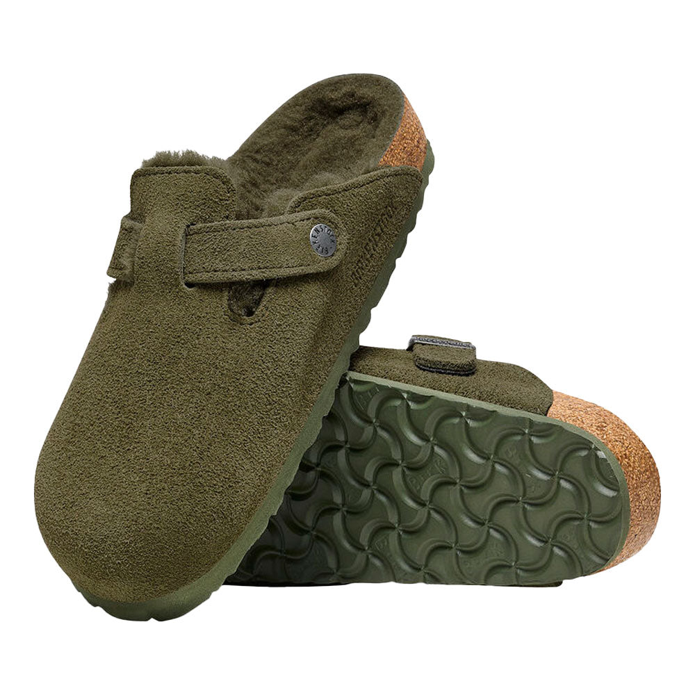 BIRKENSTOCK Boston Suede Shearling Lined Clog | Simons Shoes