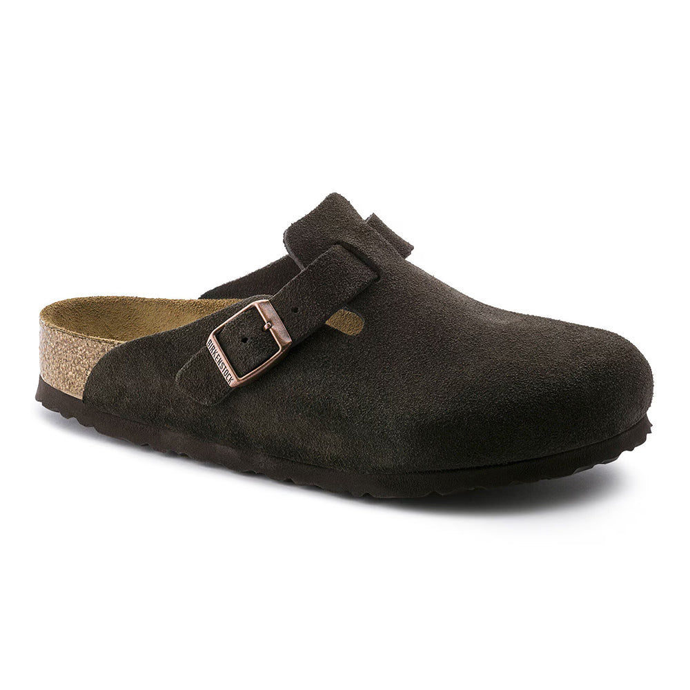Birkenstock Boston Soft Footbed Unisex Womens Shoes Mocha