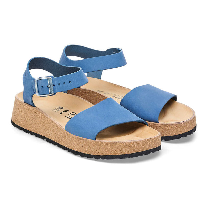 Birkenstock Glenda N Womens Shoes Nubuck Elemental Blue