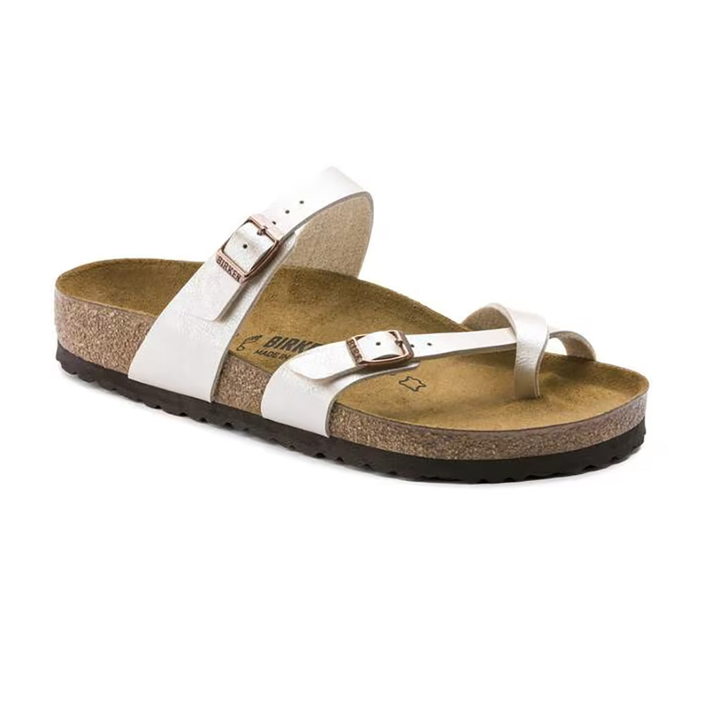 Birkenstock Mayari Cross Strap Sandal Womens Shoes Graceful Pearl White