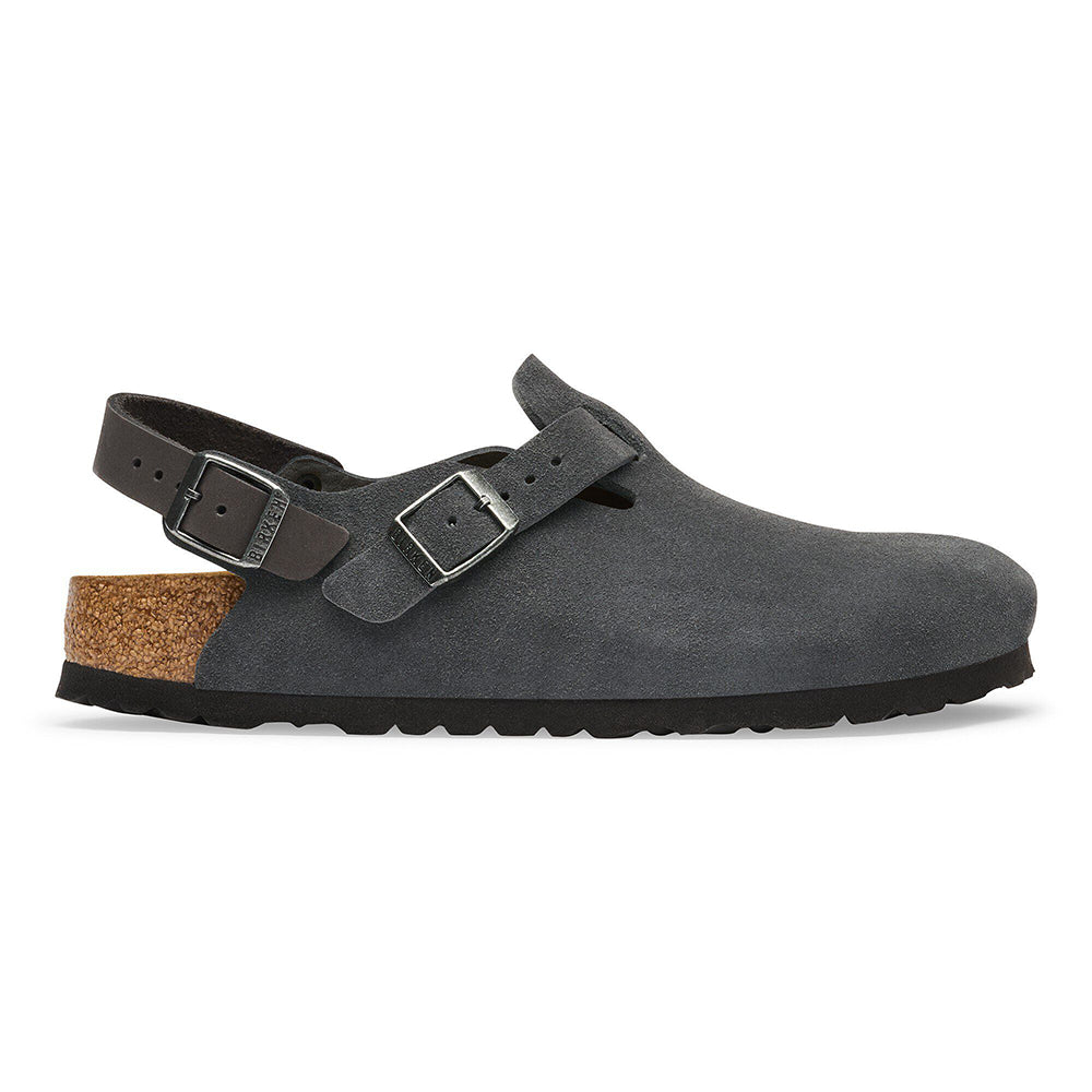 Birkenstock Tokio Suede Unisex Mens Shoes Suede Charcoal