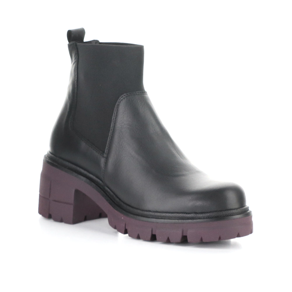 Bos & Co Bianc Womens Shoes Black/Bordo