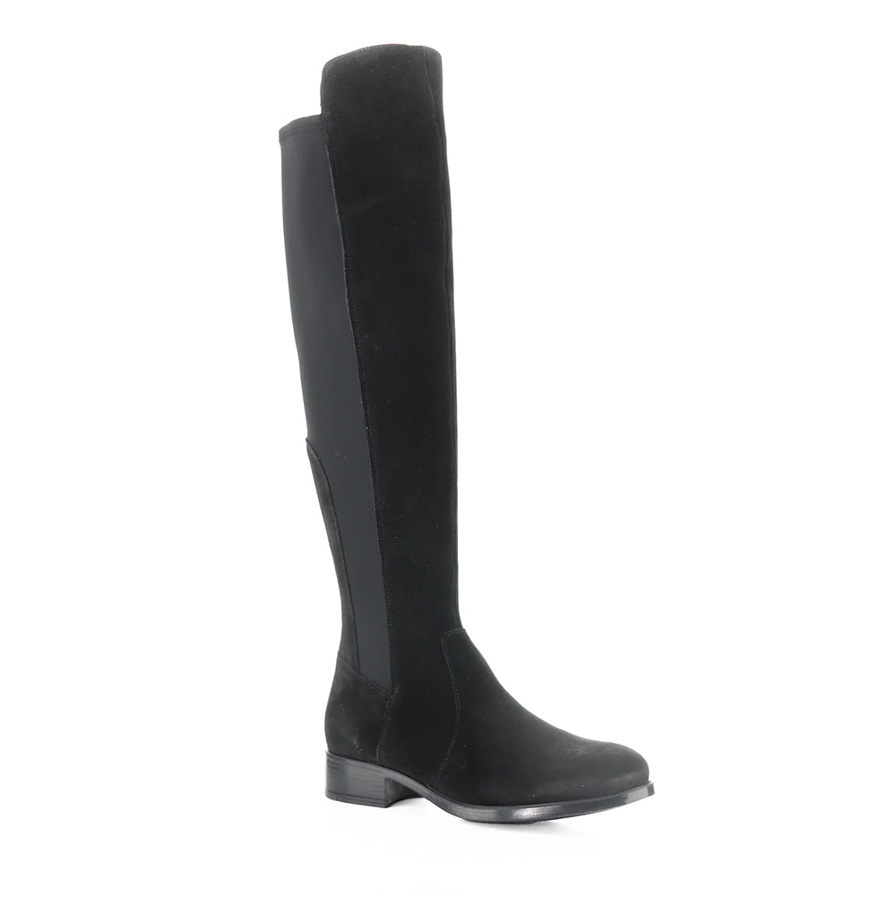 Bos & Co Bunt Boot Womens Shoes Black Suede/Trico