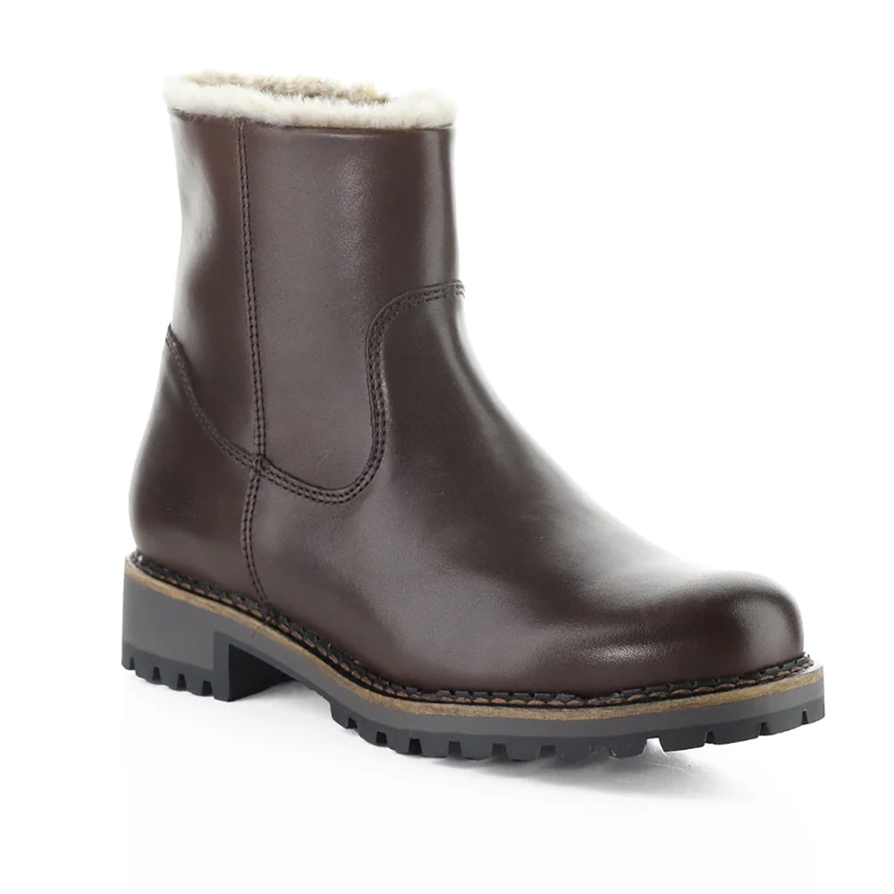 Bos & Co Calib Boot Womens Shoes Dk Brown Brushfeel Fatara Fauxfur