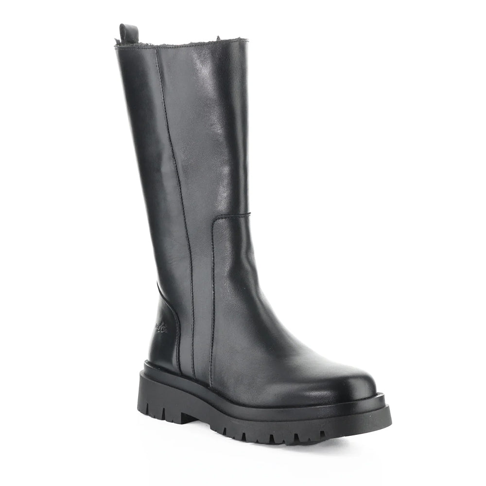 Bos & Co Marie Womens Shoes Black Feel/Murta Faux Fur