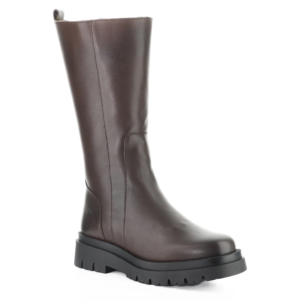 Bos & Co Marie Womens Shoes Dk Brown Feel/Murta Faux Fur