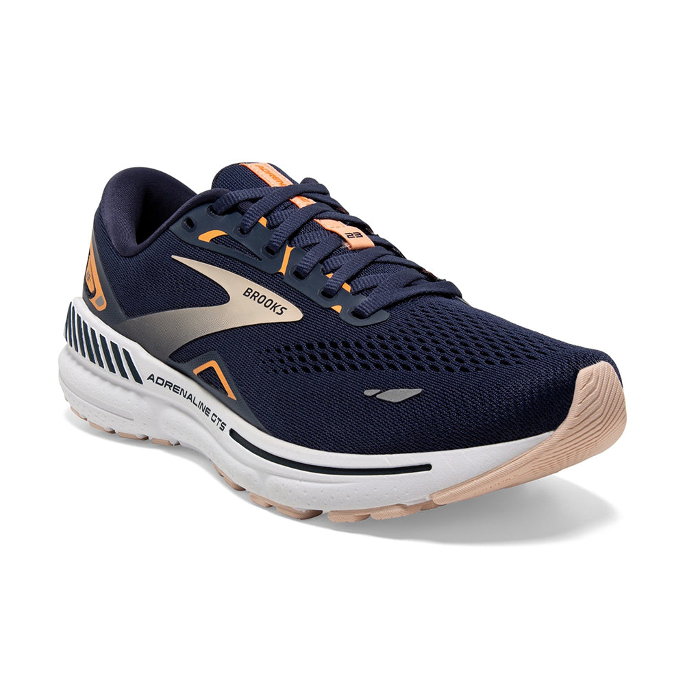 Brooks Adrenaline GTS 23 Womens Womens Shoes Peacoat/Tangerine/Peach