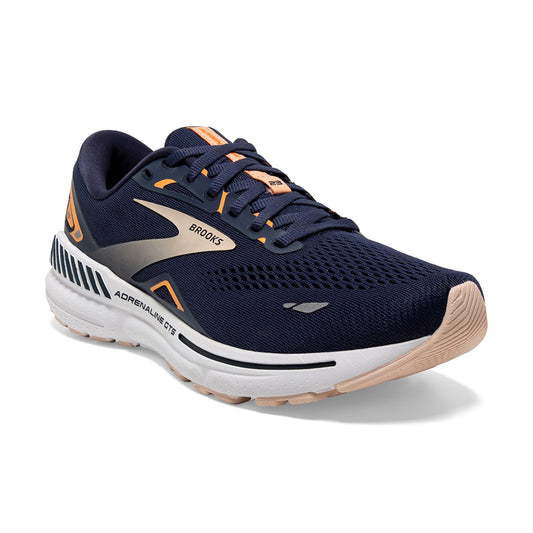 Brooks Adrenaline GTS 23 Womens Womens Shoes Peacoat/Tangerine/Peach