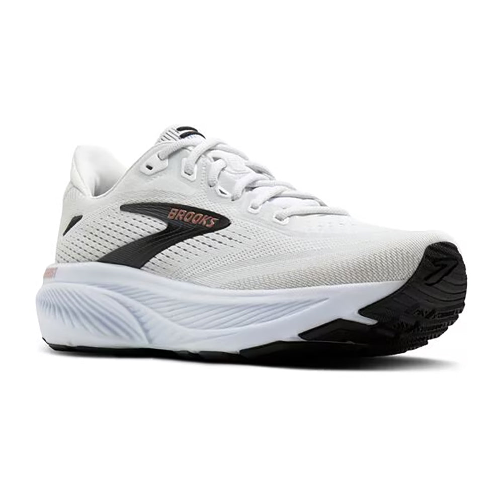 Brooks Women's Ghost 18 Athletic Running Walking Everyday Comford Sneaker, Black White Rose Gold