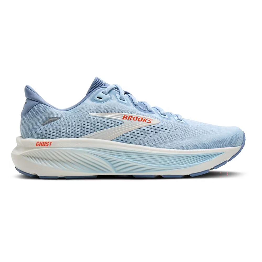 Brooks Women's Ghost 18 Athletic Running Walking Everyday Comford Sneaker, Nantucket Tigerlily Coconut 
